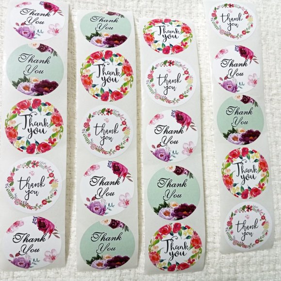 Rose Poly Mailers & Thank you Stickers - Picture 5 of 5